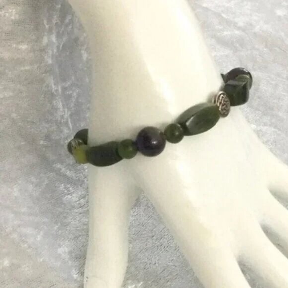 3pc Natural Stone Stretch Bracelet Set - Mixed Gemstone Beads Boho Stackable - Picture 7 of 14